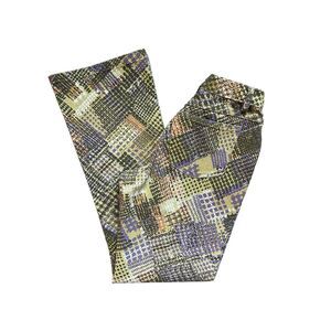 ANGELO MARANI Size 44 Printed Pants Jeans‎ Metallic Made in Italy Designer